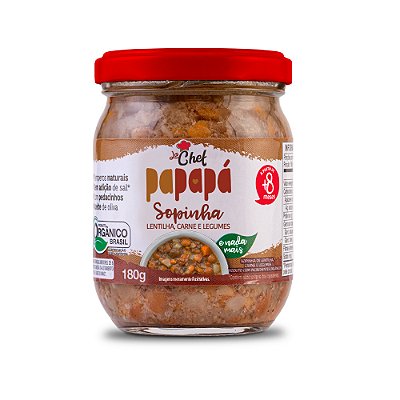 La Chef Sopinha: Lentilha, Carne e Legumes, 180g - Papapá