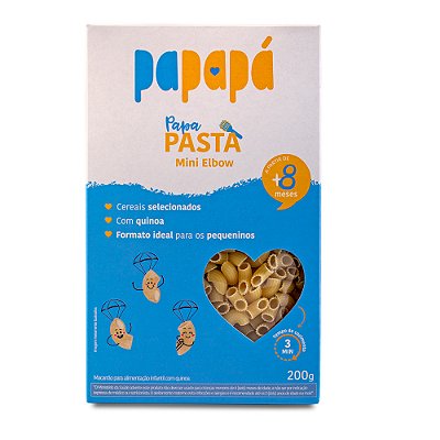 Macarrão Infantil PapaPasta: Mini Elbow com Quinoa, 200g - Papapá