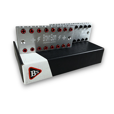 Barramento Automotivo BSAudioParts 8x8 =16 Vias 20mm Espessura Alumínio 100%