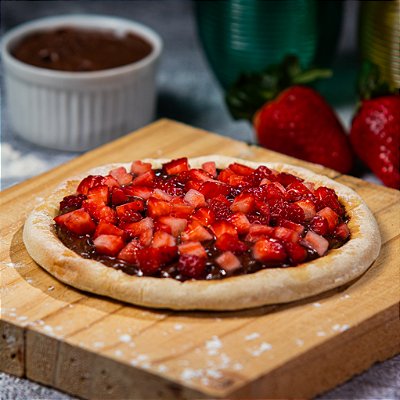 Mini Pizza Nutella com Morango - 120gr