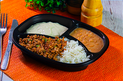 Arroz, Feijão e Carne Moída e Purê de Batata - 400 gr