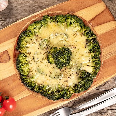 Pizza Integral de Brócolis com Queijo Muçarela  - 300gr
