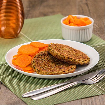 Hambúrguer de Lentilha com Cenoura no Vapor - 200 gr