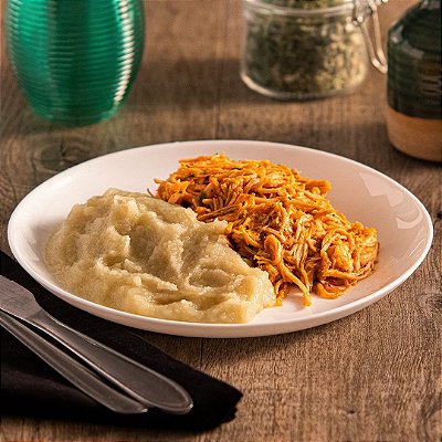 Frango Desfiado com Purê de Batata Doce - 200g