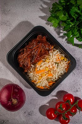 Costela Bovina ao Molho Barbecue com Arroz a Grega - 250gr