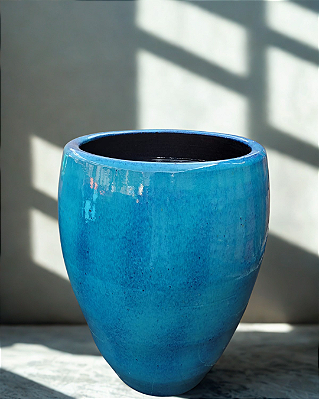 VASO TOSCANO LISO - CERÂMICA ESMALTADA