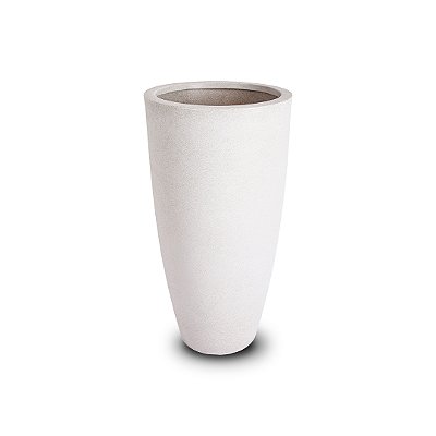 VASO VIETNAMITA FOSCO 98 POLIETILENO BRANCO MÁRMORE