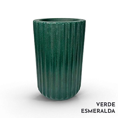 VASO ROMA 03 FRISADO POLIETILENO VERDE ESMERALDA