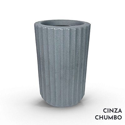 VASO ROMA 03 FRISADO POLIETILENO CHUMBO