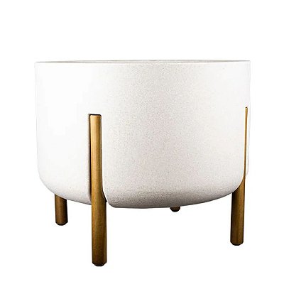 VASO CILINDRO DECORE 44 POLIETILENO AÇO CORTEN