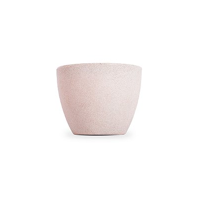 VASO CONE BAIXO FOSCO 22 POLIETILENO BRANCO MÁRMORE