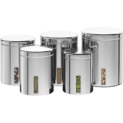 Conjunto de Potes para Mantimentos com Tampa 5 Peças- Brinox