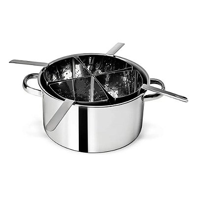 Espagueteira Aço Inox 4 Divisões Savoy 10 Litros - Brinox