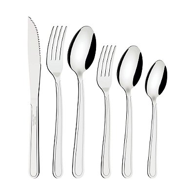 Jogo Talheres Faqueiro Inox 36 Peças Luxo Búzios Tramontina