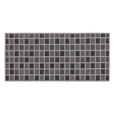 Kit Tapete Cozinha 3 Peças Funcional Gradil - Antiderrapante - Cor Cinza 51 - J. Serrano