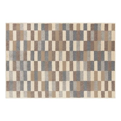 Tapete Sala / Quarto Desenhado Polo Lyon 60 Areia - 100x150 Cm - J. Serrano