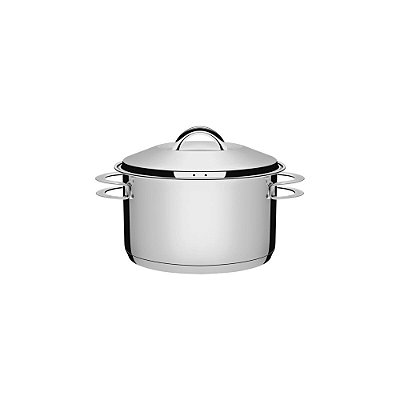 Caçarola Funda Com Fundo Triplo Solar - Material Aço Inox  - Diâmetro De 20 Cm - Tramontina