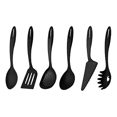 Kit 6 Peças Utensílios Abillity 6 Peças Nylon Preto - Tramontina
