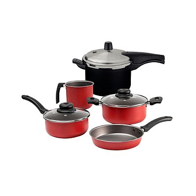 Kit 4 Panelas Anis e Panela de Pressão Vancouver 4,5l