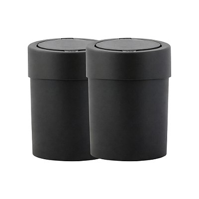 Jogo Banheiro e Cozinha 2 Lixeiras Press 5,4 Litros - Brinox