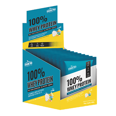 100% WHEY PROTEIN - WPC - WHEY PROTEIN POTE 40G SACHE SABOR  LEITINHO DISPLAY