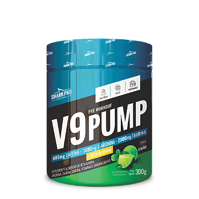 V9-PUMP PRE WORKOUT - PRÉ TREINO 300G SABOR LIMÃO