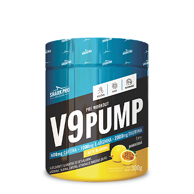 V9-PUMP PRE WORKOUT - PRÉ TREINO 300G SABOR MARACUJA
