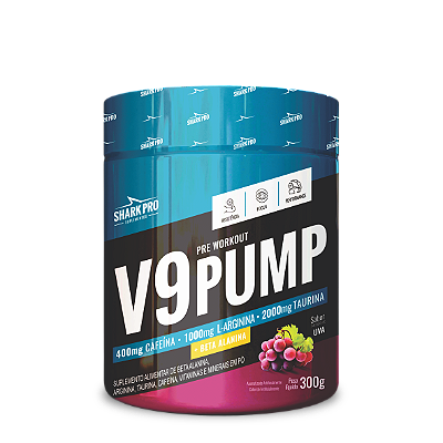 V9-PUMP PRE WORKOUT - PRÉ TREINO 300G SABOR UVA