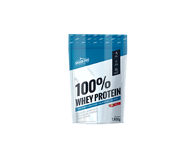 100% WHEY PROTEIN - WPC WHEY PROTEIN POTE 1,8 KG SABOR MORANGO