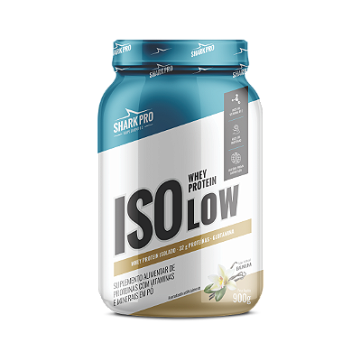 ISOLOW- WHEY PROTEIN ISOLADA - WPI - POTE 900g SABOR BAUNILHA