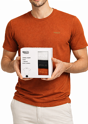 Kit 3 Camisetas Estampadas Malha Piquet Polo RG518