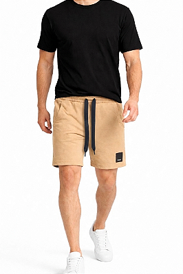 Bermuda Masculina Adulto com Etiqueta e Cordão Personalizado