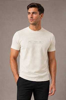 Camiseta Masculina estampada em malha Tricot Polo RG518