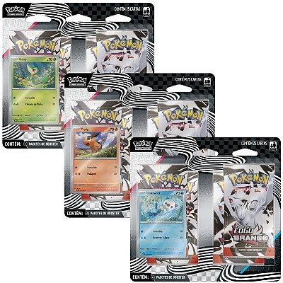 Blister Quádruplo - Fogo Branco e Raio Preto - Tepig/Oshawott/Snivy