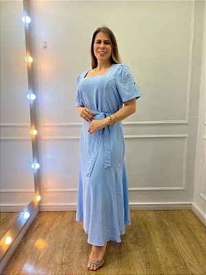 Vestido Midi com Cinto