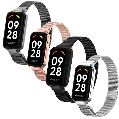 Pulseira De Metal Para Xiaomi Smart Mi Band 8 Active Band 2