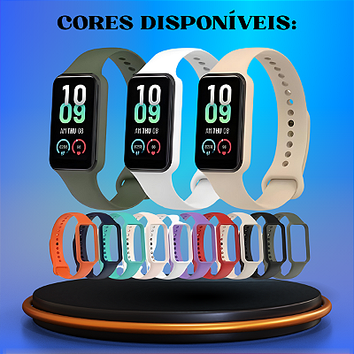 Pulseira Silicone Borracha Para Xiaomi Amazfit Band 7 Cores