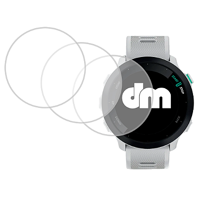 3 Películas  de Vidro Para Smartwatch Garmin Forerunner 55