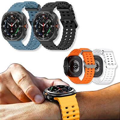 Pulseira Silicone Para Samsung Galaxy Watch Ultra 7 47mm