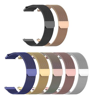 Pulseira Para Relógio Smartwatch 20mm Metal Magnética Gts