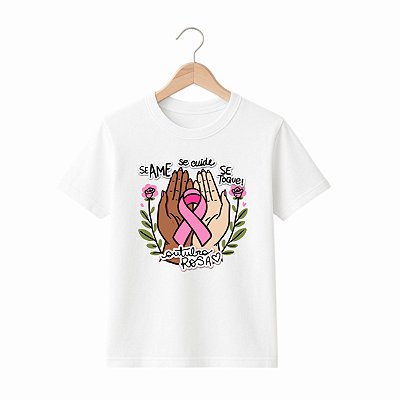 Camisa Adulto Branca - Outubro Rosa
