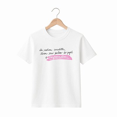 Camisa Adulto Branca - Frases