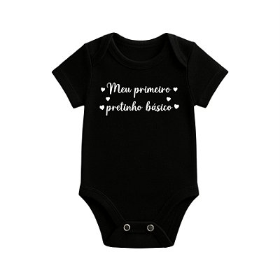 Body Infantil - Preto - Meu primeiro pretinho básico