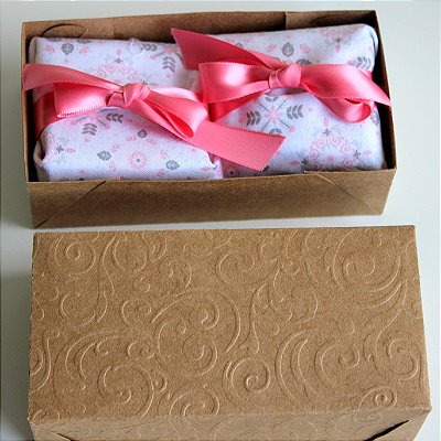 Caixa kraft para dois bem-casados - 14x7x4