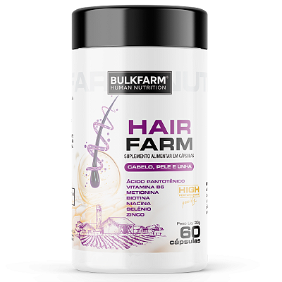 Hair Farm l Com Biotina e Ácido Pantotênico 60 Cápsulas