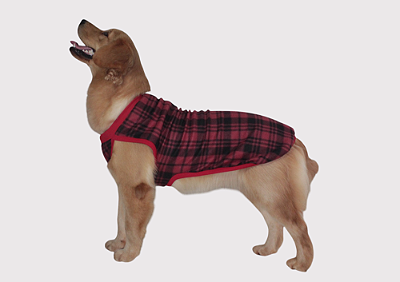 Roupa Pet Soft Básica Xadrez Vermelha  Gaby Moda Pet - Venda Atacado