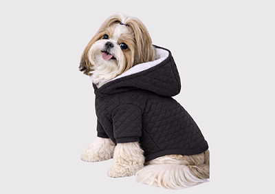 Jaqueta Pet Matelassê Preta Gaby Moda Pet - Atacado