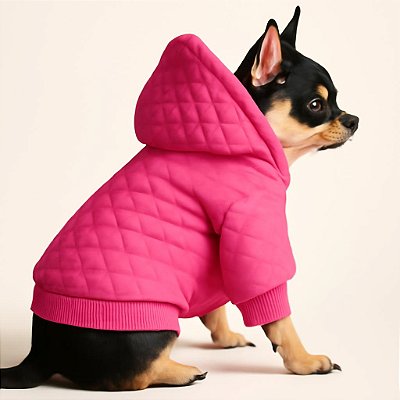 Jaqueta Pet Matelassê Pink Gaby Moda Pet - Atacado