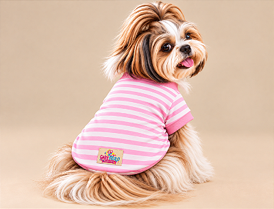 T-Shirt Pet Petit Belle Rosa Linha Premium 50% Algodão | Estampas Primavera Verão | Atacado