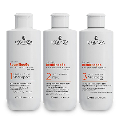 Reabilitação Capilar Hair Salon Essenza Professional 3 Passos